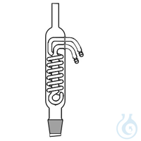 Refrigerante di Dimroth in vetro Duran mantello 500mm maschio inferiore NS24/29